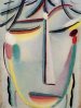 Alexej Jawlensky AG Entsagung, olio su carta 1921 cm 32,3x25